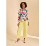 FDJ Long Slv Split Neck Shirt in Stephanie