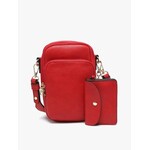 Jen & Co Parker 3 Compartment Crossbody w/ Pouch in Red