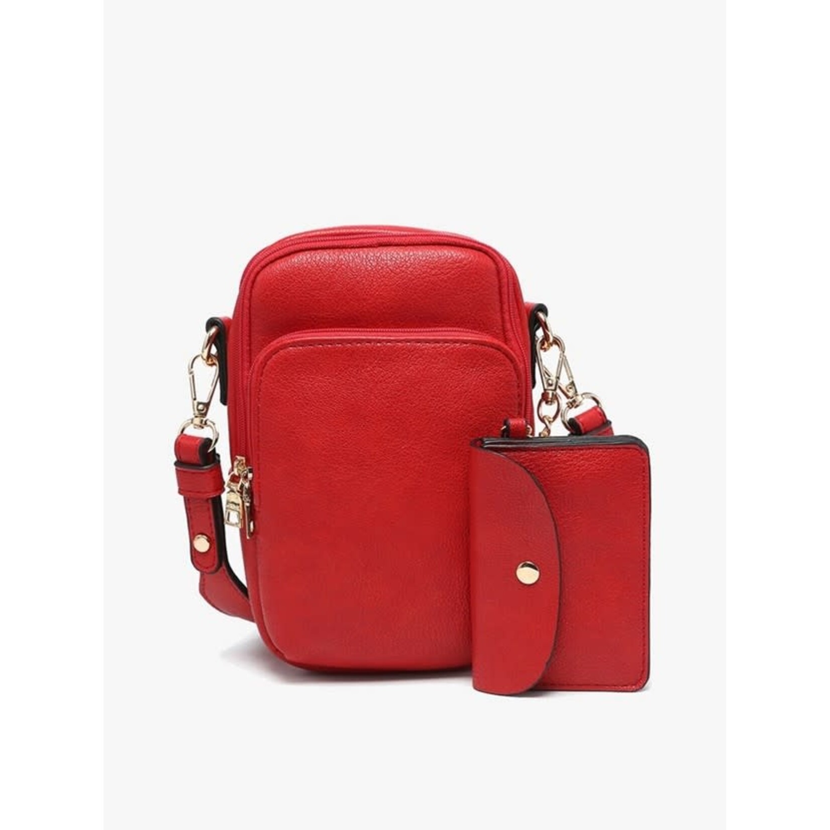 Jen & Co Parker 3 Compartment Crossbody w/ Pouch in Red