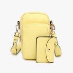 Jen & Co Parker 3 Compartment Crossbody w/ Pouch in Pale Yellow