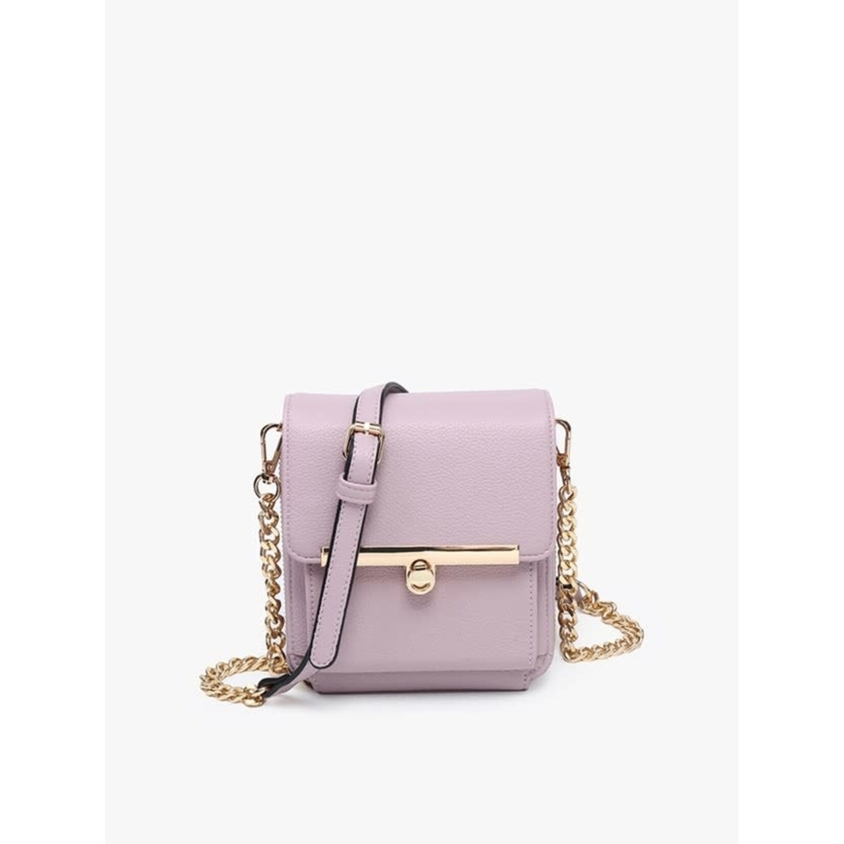 Jen & Co Odette Square Clutch/Crossbody in Pink