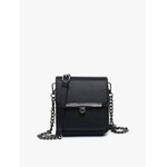 Jen & Co Odette Square Clutch/Crossbody in Black