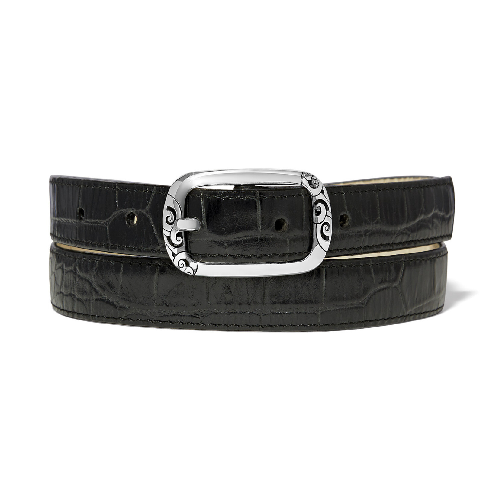 Brighton Mingle Reversible Belt in Black/Pearl