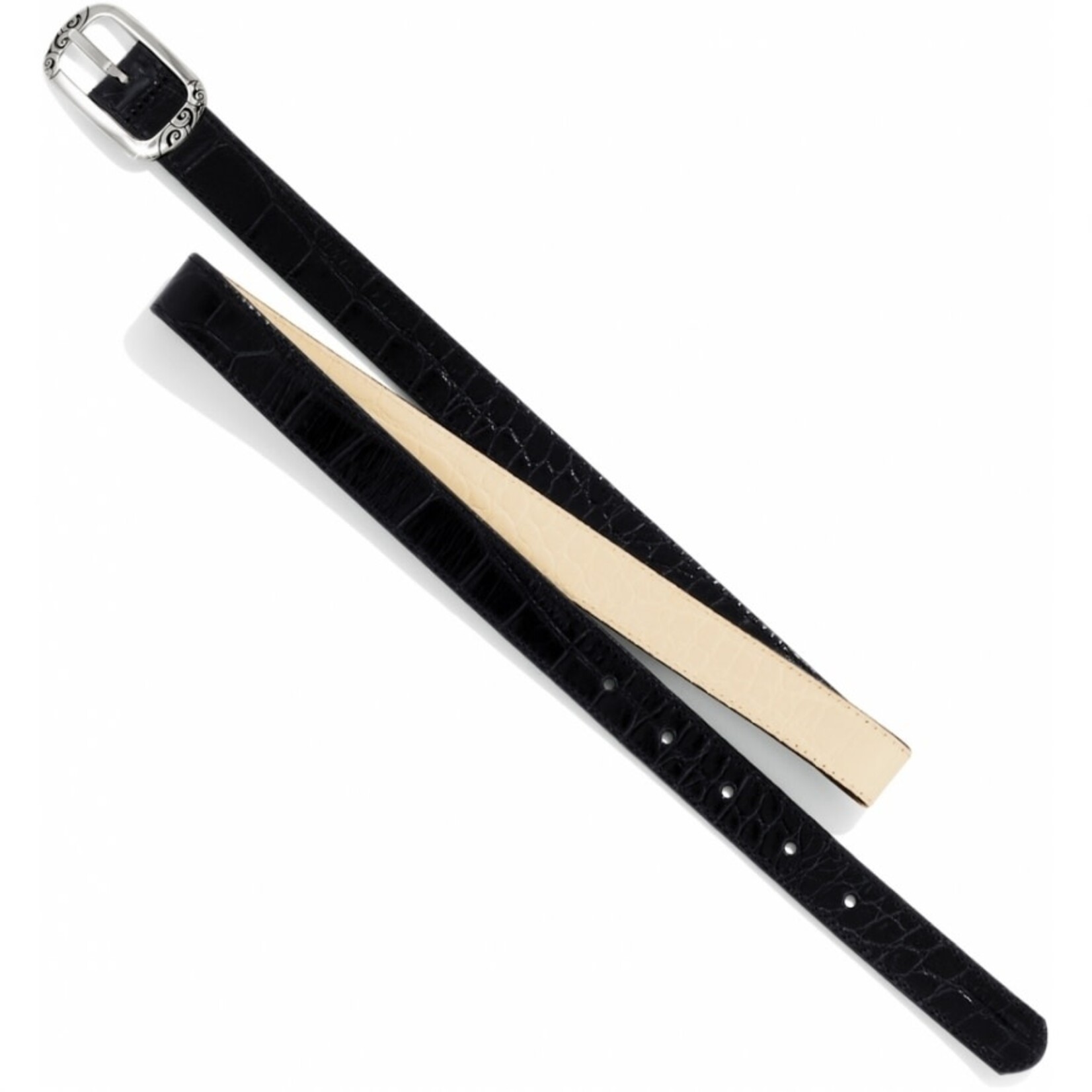 Brighton Mingle Reversible Belt in Black/Pearl