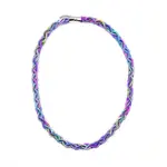 Sea Lily Rainbow Braided PW Necklace with Magnet