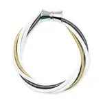 Sea Lily White, Gold & Slate 5 Strand PW Bracelet with Magnet