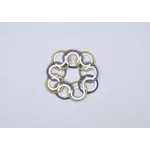 Sea Lily Bright Gold, Slate, Bright White Thick Rings PW Bracelet