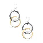 Sea Lily Bright Gold , Bright White, Large Loops PW Earrings