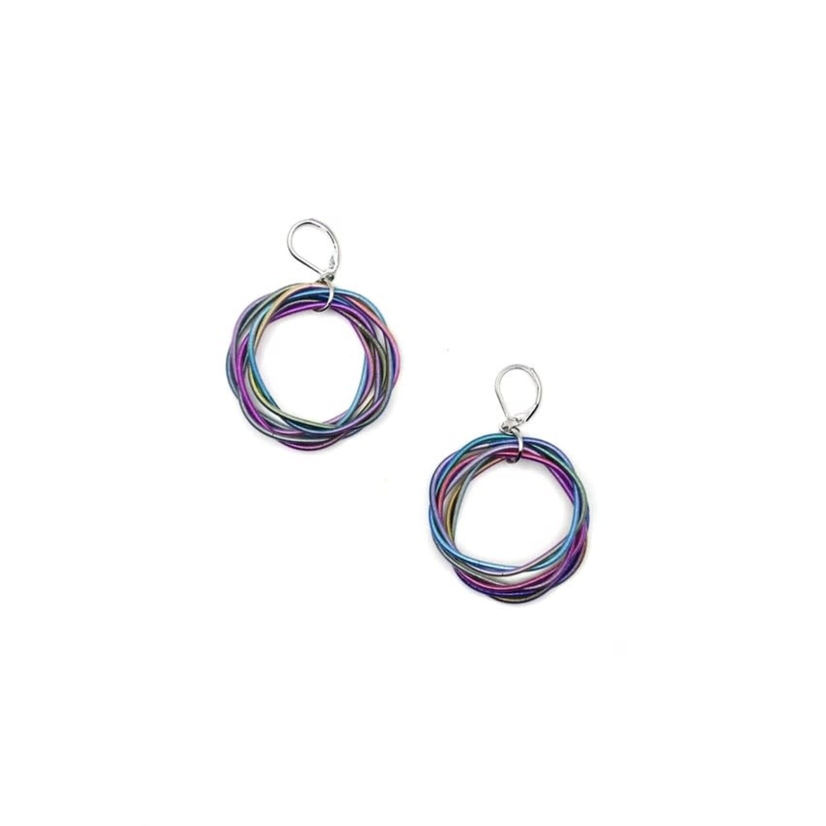 Sea Lily Rainbow PW Multi Loop Large Earrings
