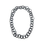 Sea Lily Black PW Long Multi Loop Necklace