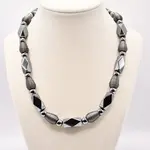 Sea Lily Slate Wire and Hematite Beads Necklace