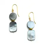 Sea Lily Black MOP Earrings