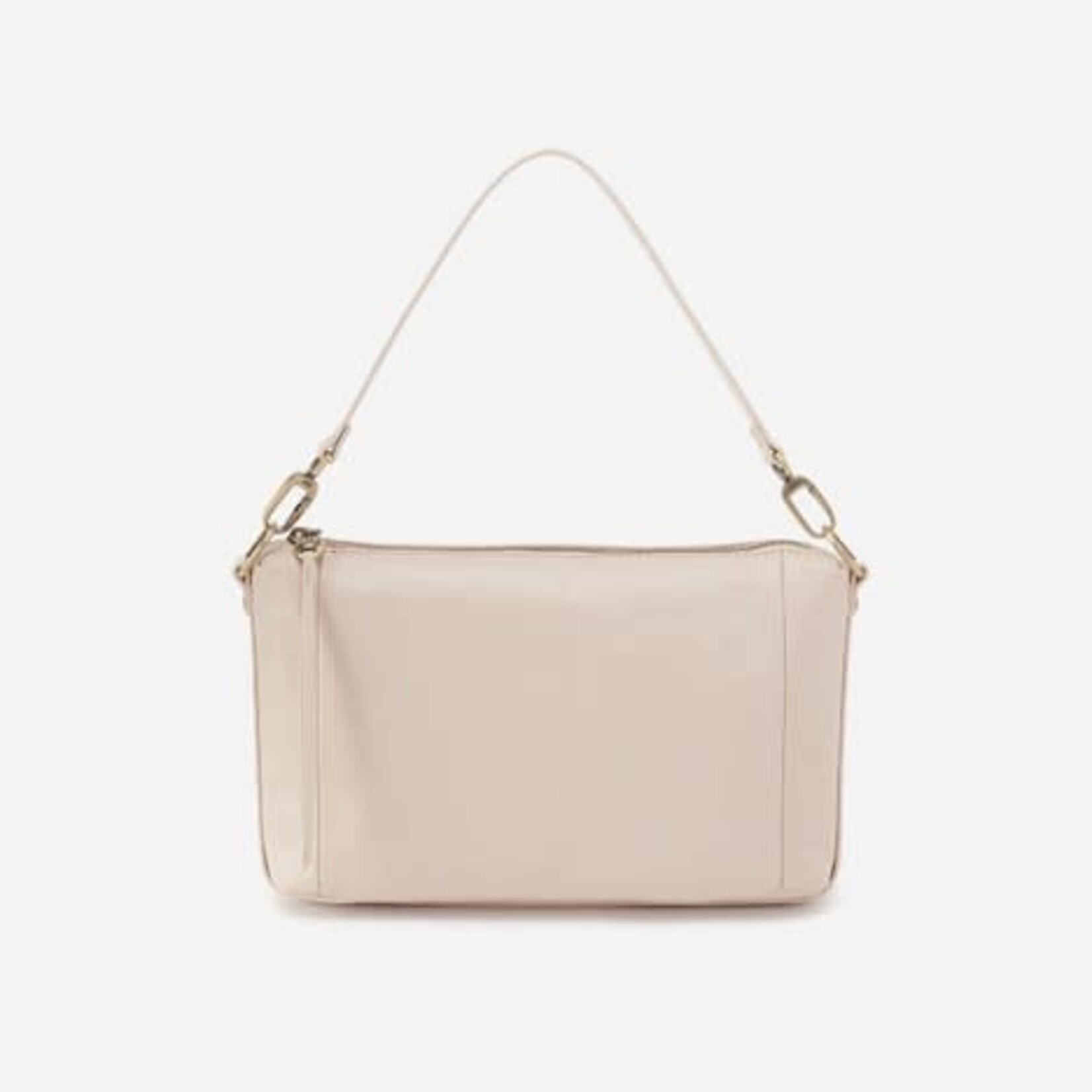 HOBO Darcy Carry-All Polished Leather Crossbody in Pale Flax
