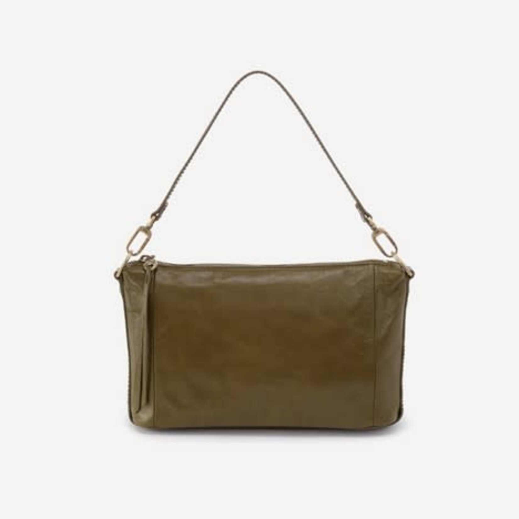 HOBO Darcy Carry-All Polished Leather Crossbody in Olive Veil