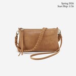 HOBO Darcy Buffed Leather Crossbody in Whiskey