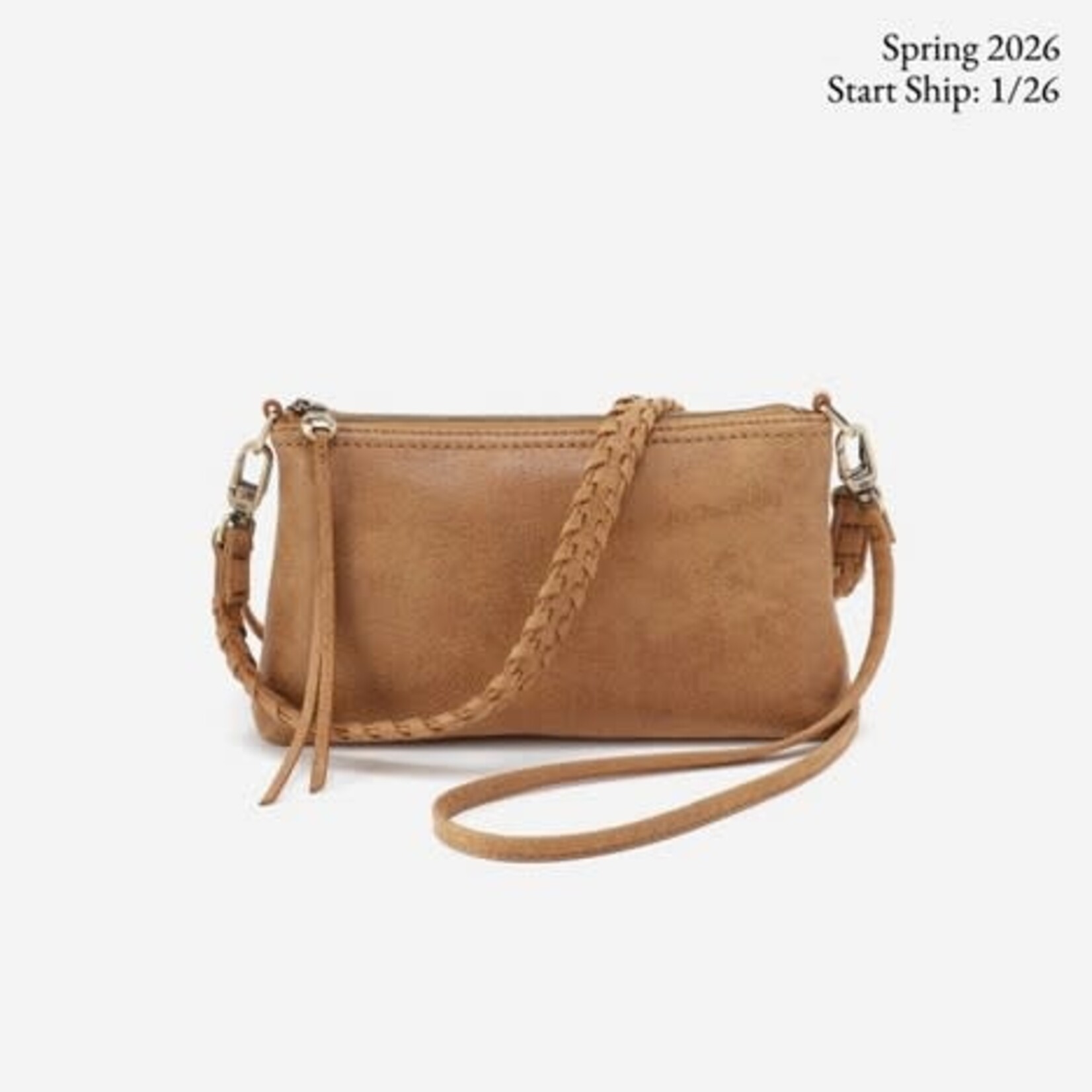 HOBO Darcy Buffed Leather Crossbody in Whiskey