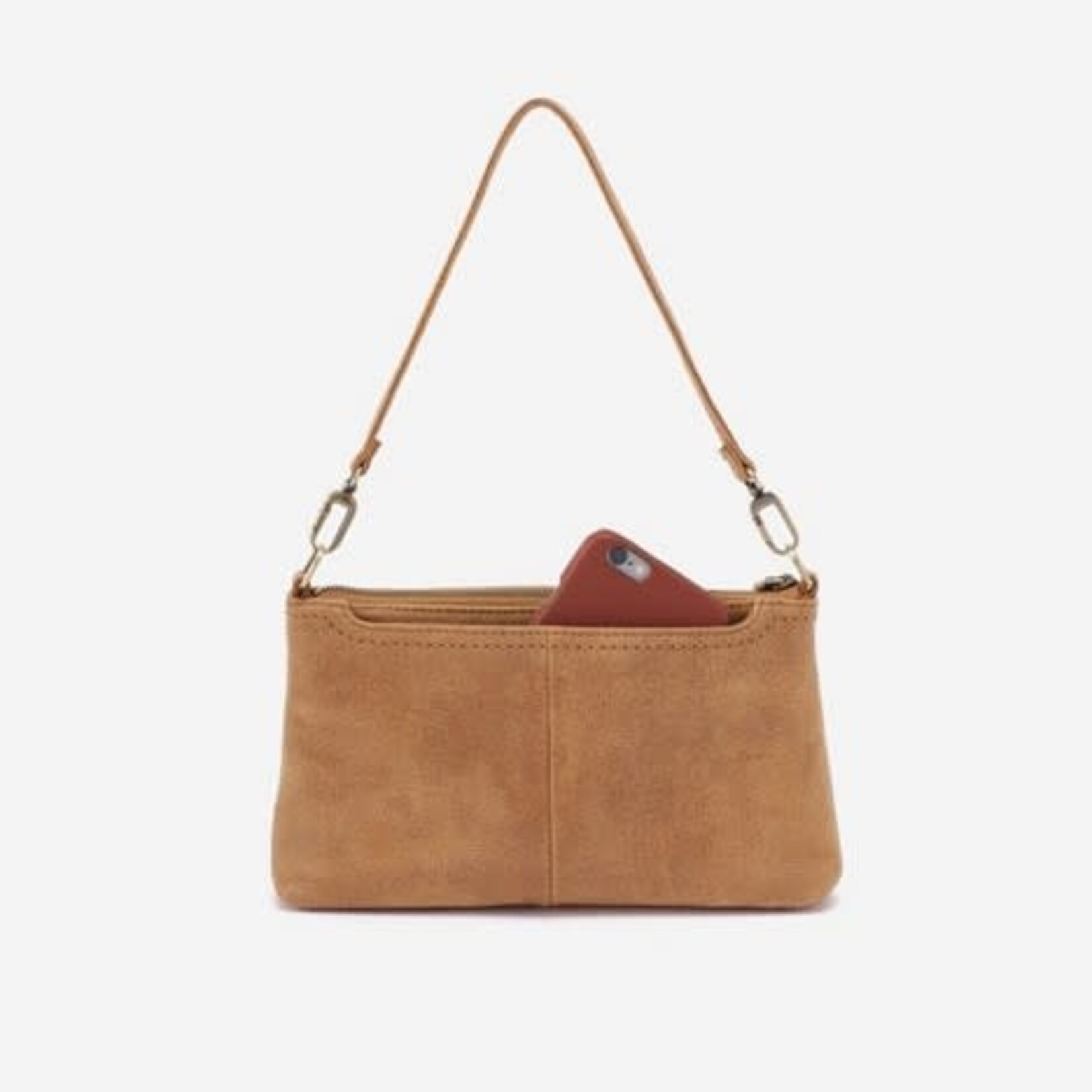 HOBO Darcy Buffed Leather Crossbody in Whiskey