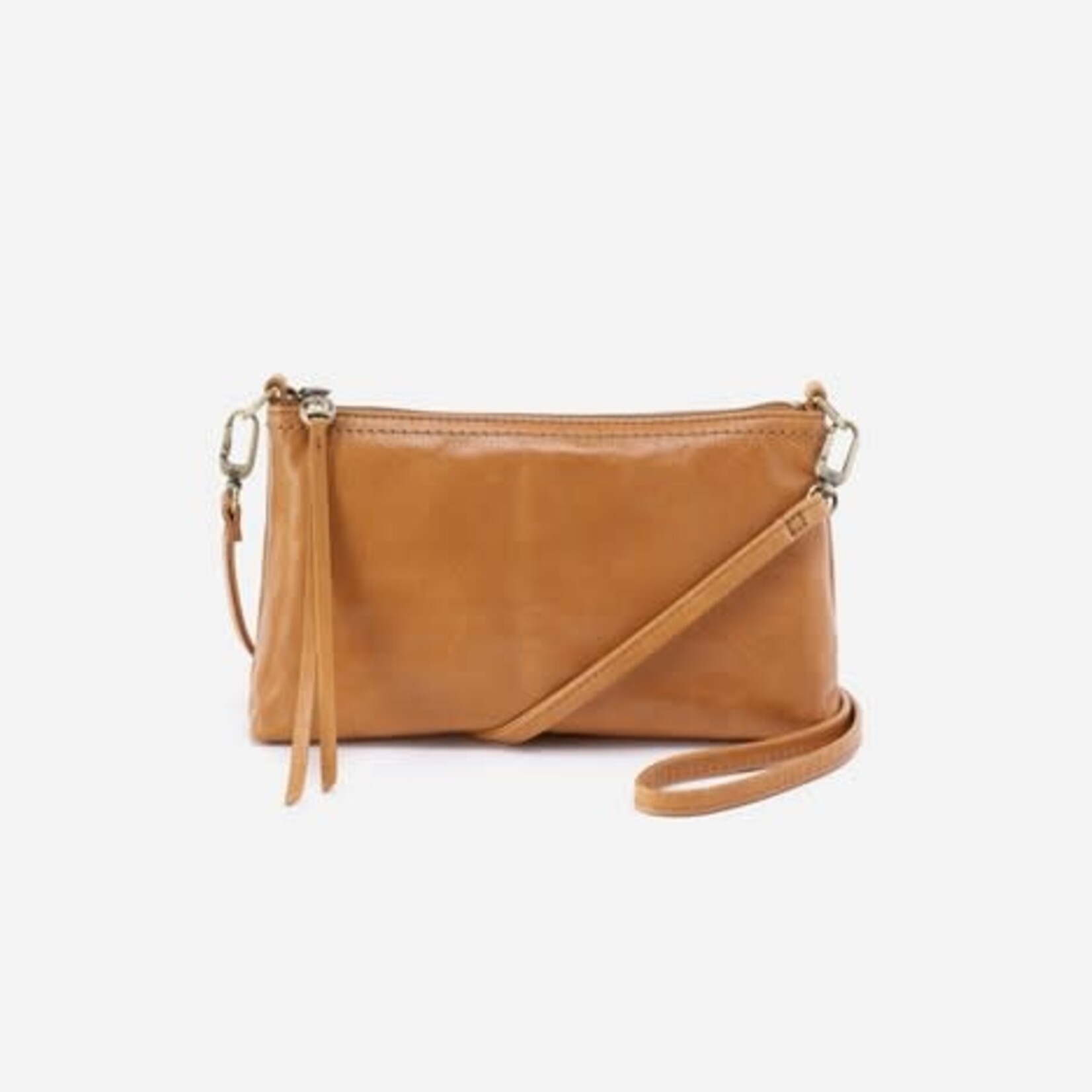 HOBO Darcy Polished Leather Crossbody in Natural