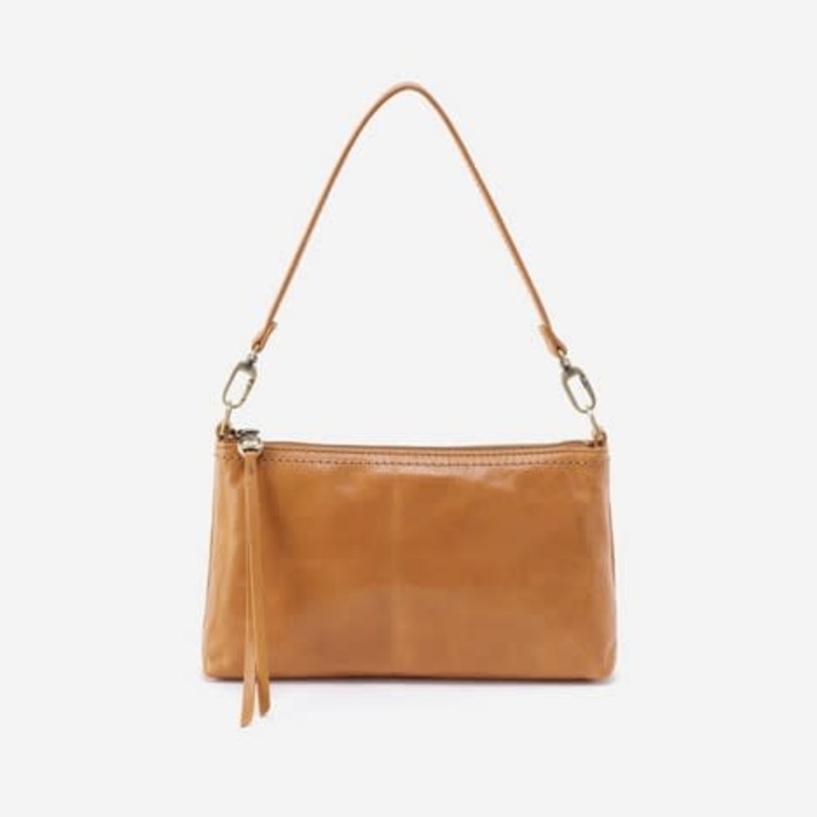 HOBO Darcy Polished Leather Crossbody in Natural