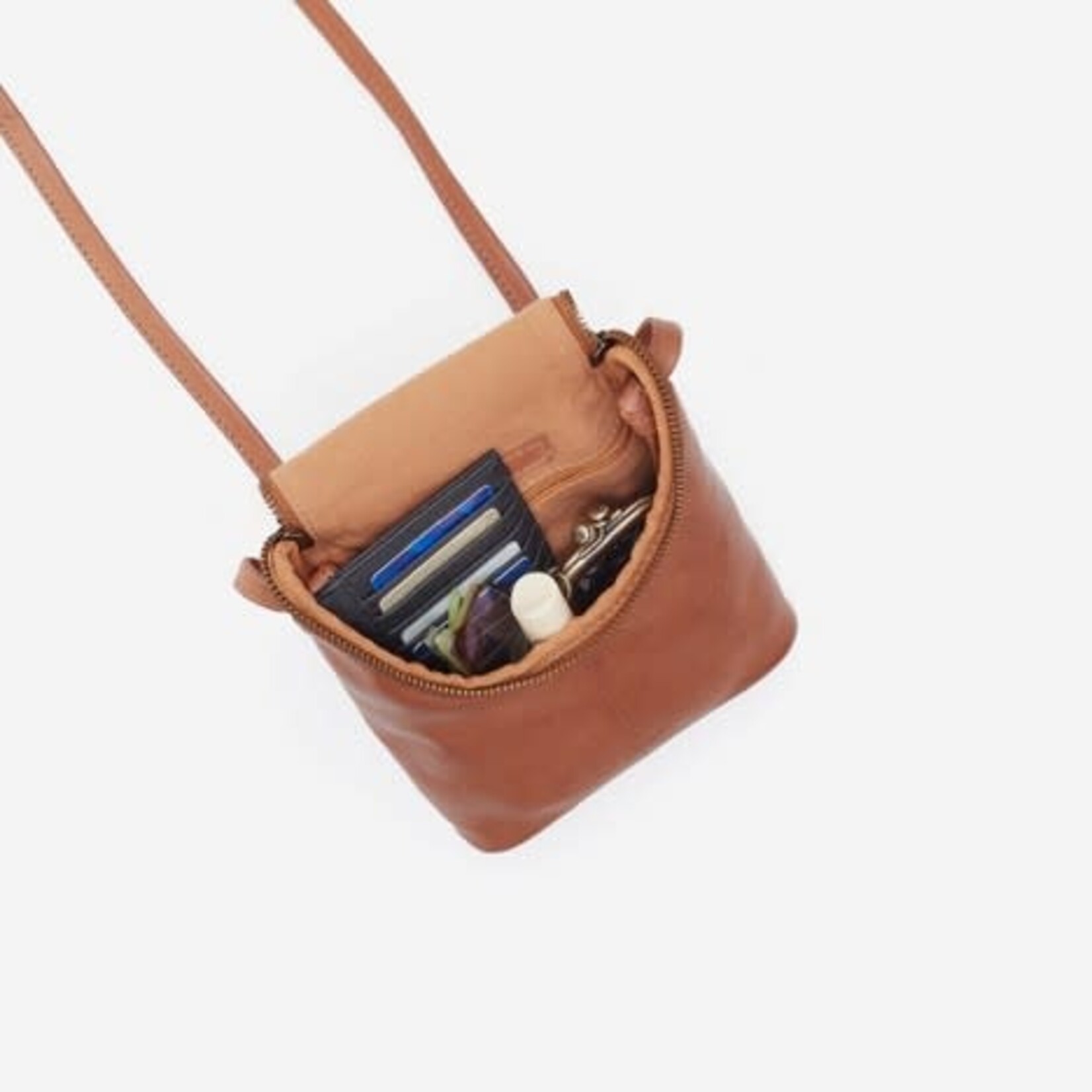 HOBO Fern Washed Leather Crossbody in Harvest Wheat