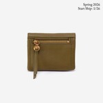 HOBO Lumen Pebbled Leather Mini Wallet in Sunlit Sage