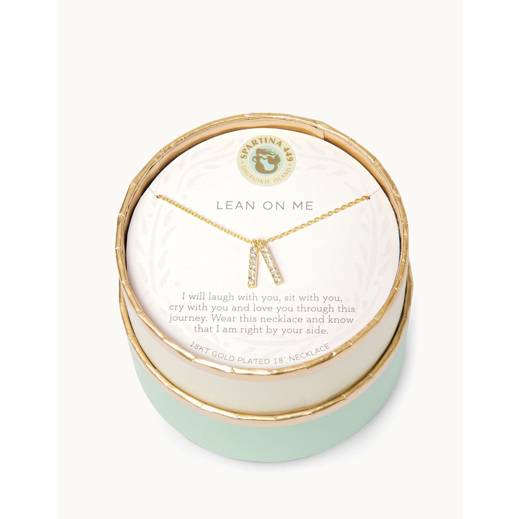 Spartina Sea La Vie Lean On Me Double Bars Necklace Gold