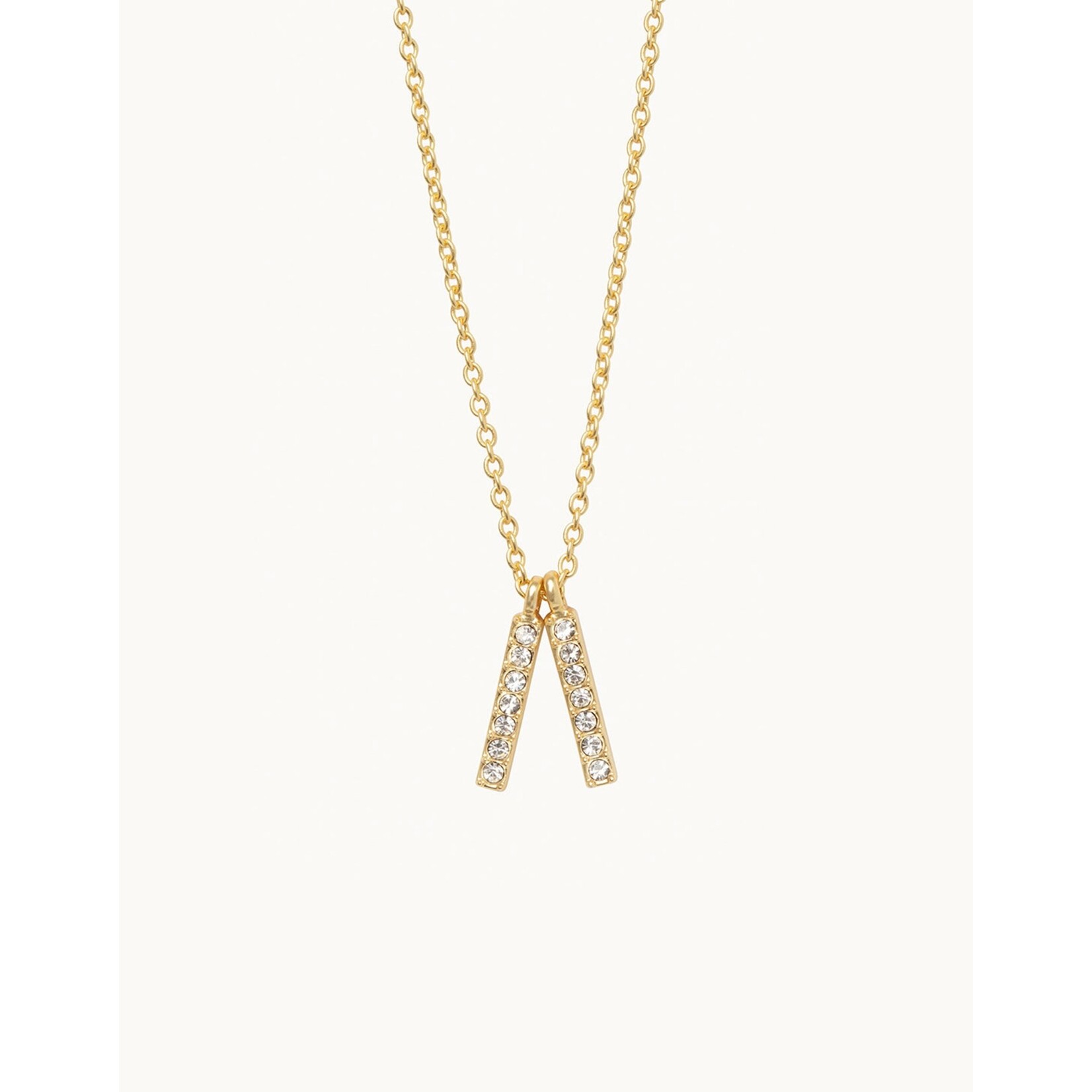 Spartina Sea La Vie Lean On Me Double Bars Necklace Gold