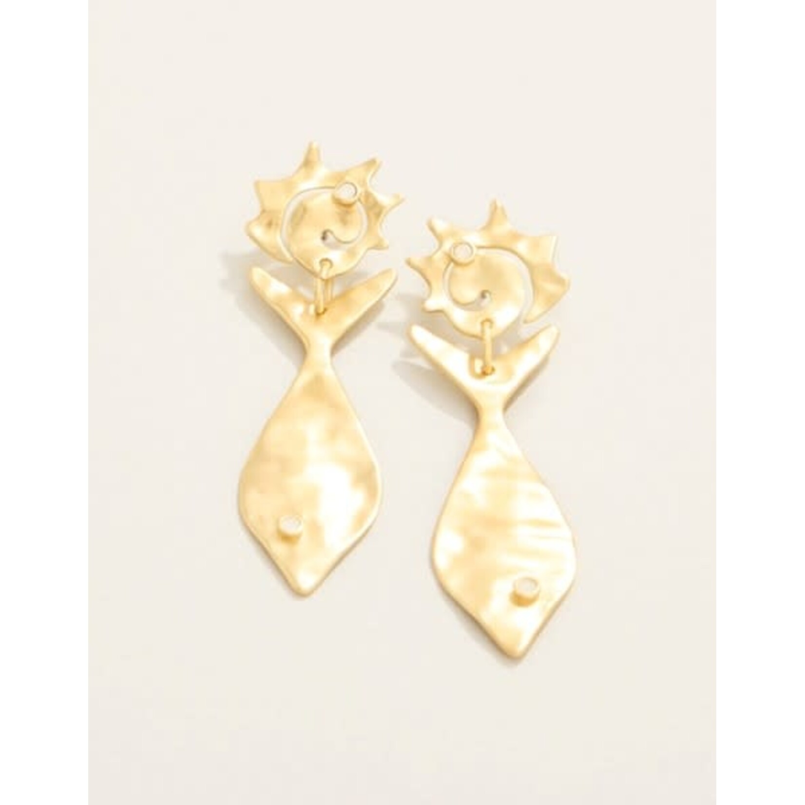 Spartina Flagler Fish Earrings Gold