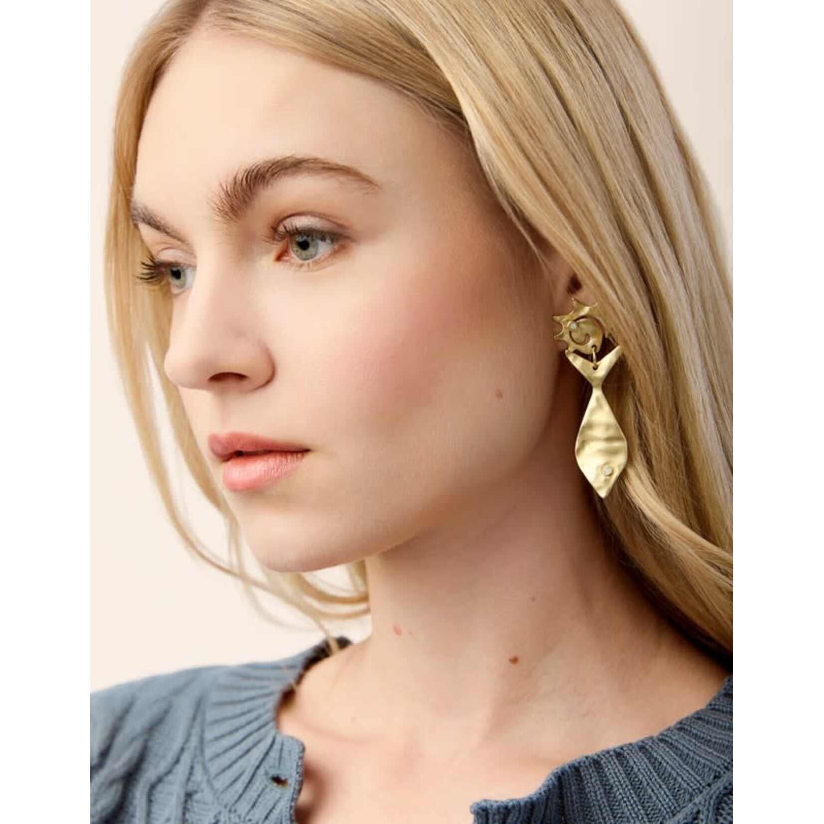 Spartina Flagler Fish Earrings Gold