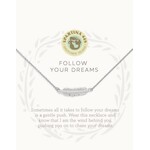 Spartina Sea La Vie Necklace 18" Follow Your Dreams/Feather Silver