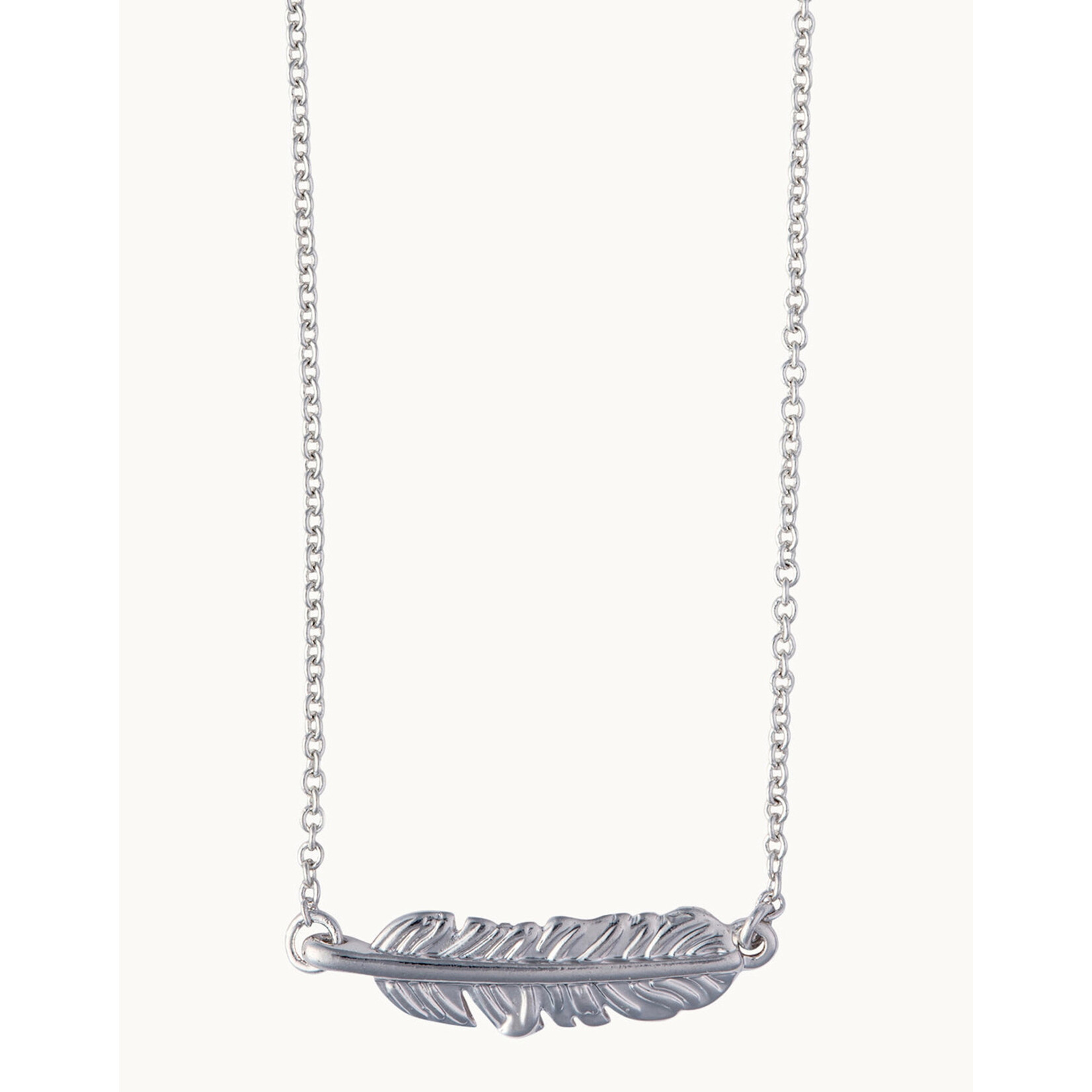 Spartina Sea La Vie Necklace 18" Follow Your Dreams/Feather Silver