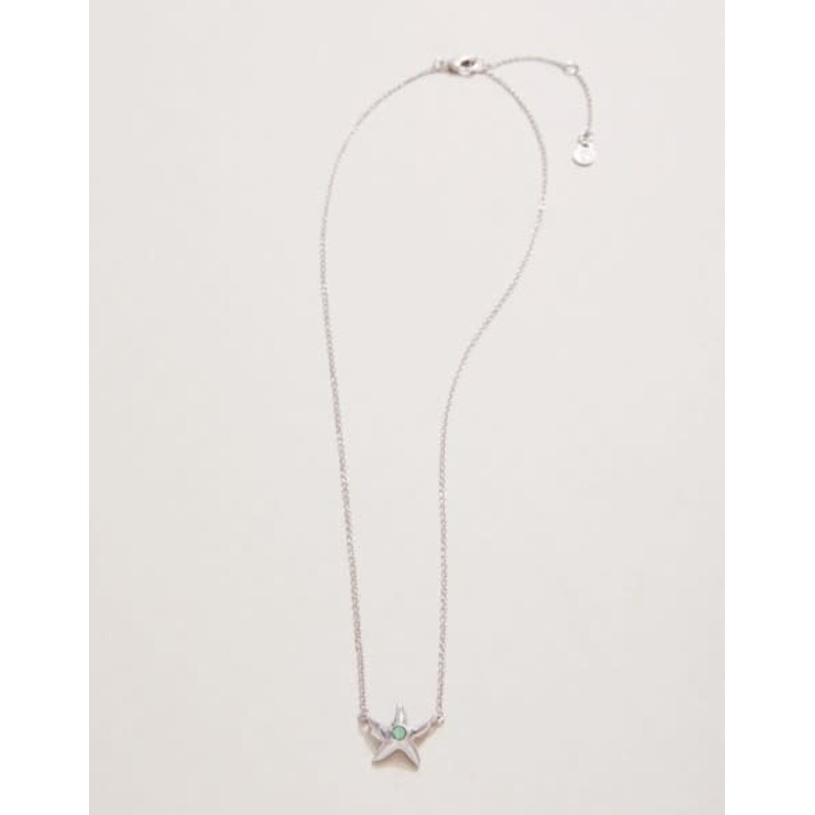 Spartina SLV Necklace 18" Friendship/Starfish Silver