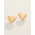 Spartina Anastasia Heart Stud Earrings Gold