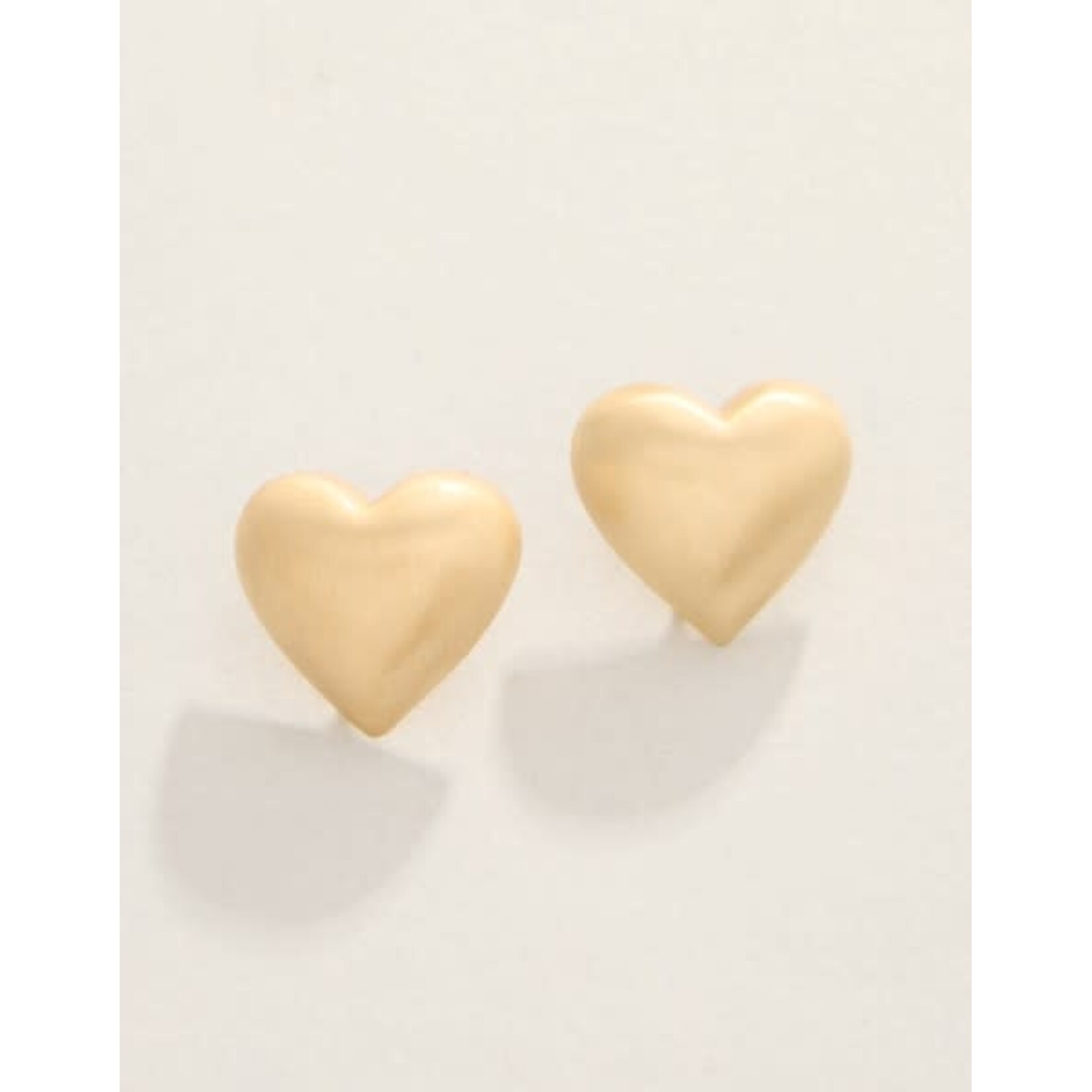 Spartina Anastasia Heart Stud Earrings Gold