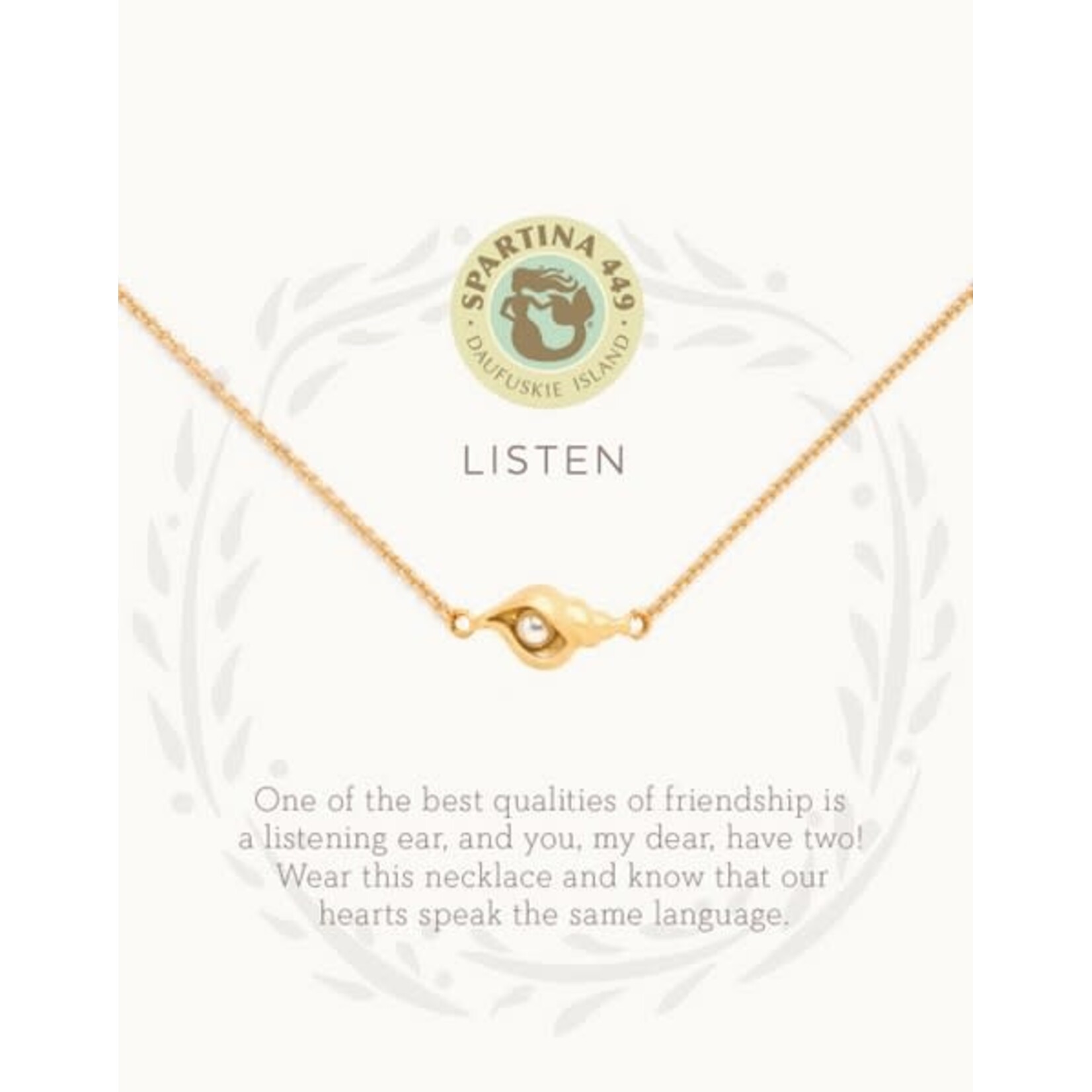 Spartina Sea La Vie Necklace 18" Listen/Shell