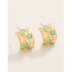 Spartina Karissa Hoop Earrings Sea Foam