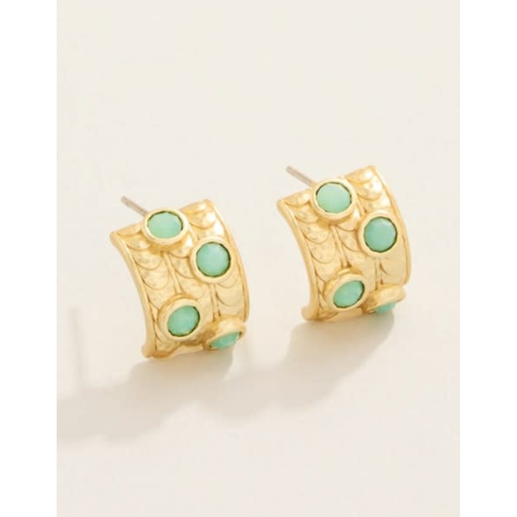 Spartina Karissa Hoop Earrings Sea Foam