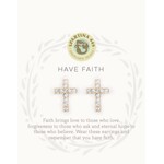 Spartina Sea La Vie Stud Earrings Have Faith/Cross