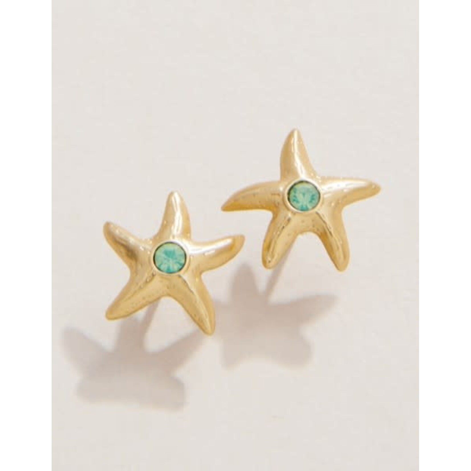 Spartina SLV Stud Earrings Friendship/Starfish Gold