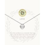 Spartina Sea La Vie Necklace 18" Love/Heart Silver