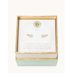 Spartina Sea La Vie Stud Earrings Fly/Wings Gold