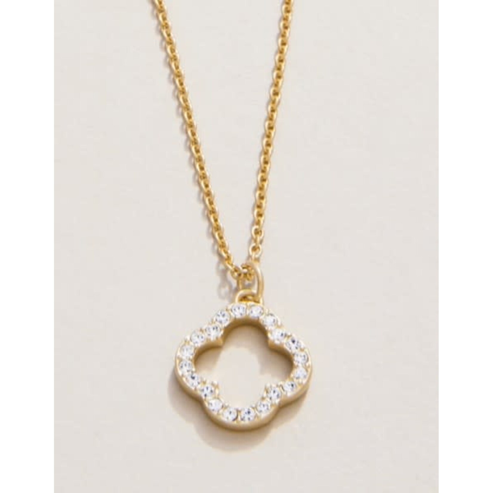 Spartina SLV Necklace 18" Lucky One/Quatrefoil Gold