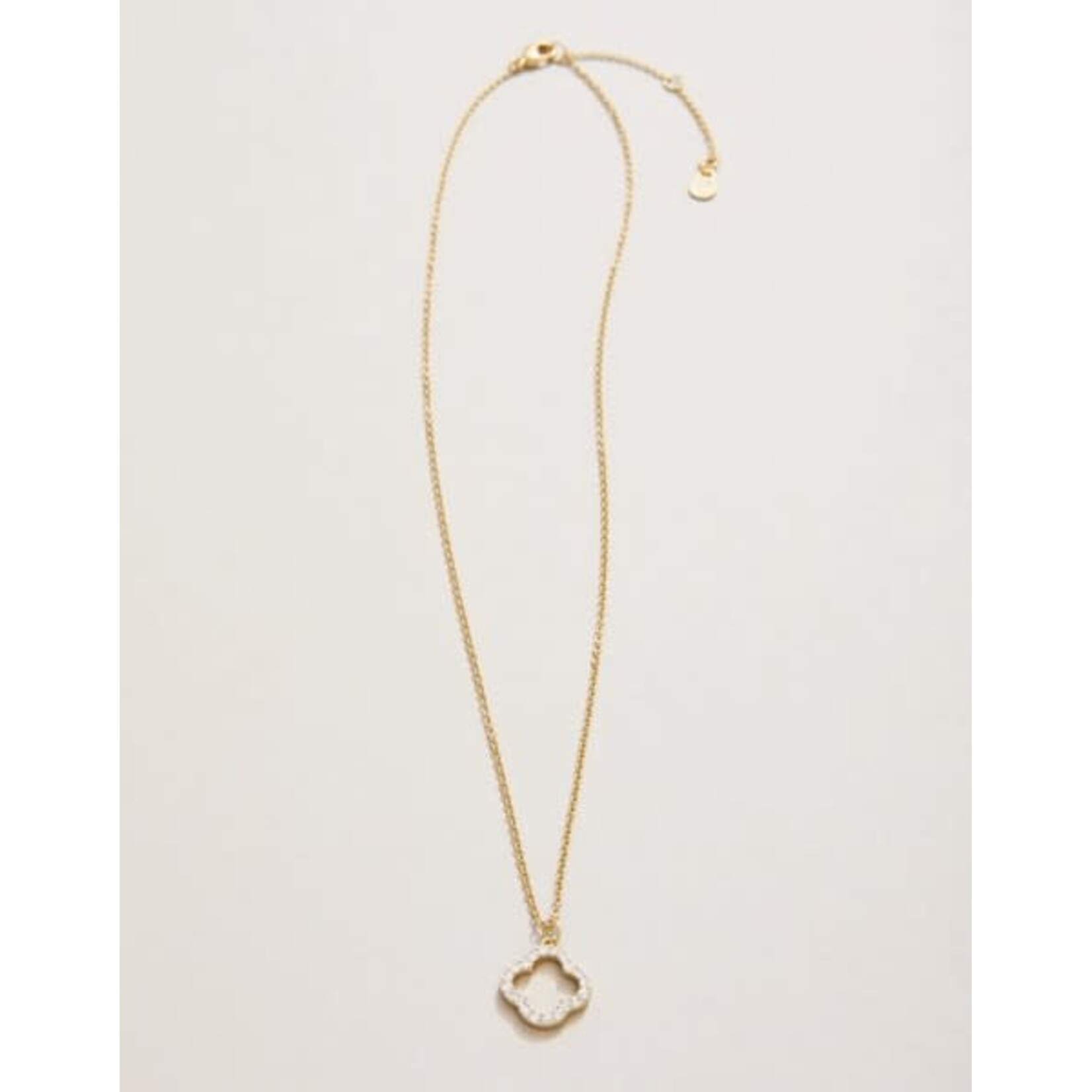 Spartina SLV Necklace 18" Lucky One/Quatrefoil Gold