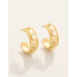 Spartina Mercer House Hoop Earrings Mother-Of-Pearl