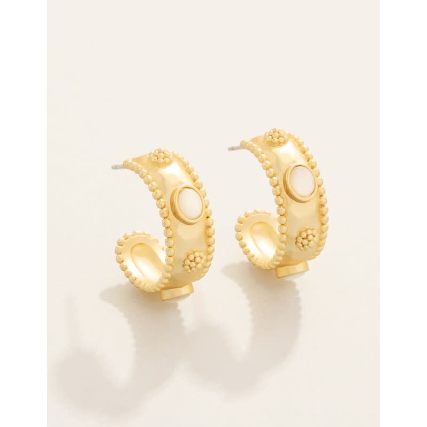 Spartina Mercer House Hoop Earrings Mother-Of-Pearl