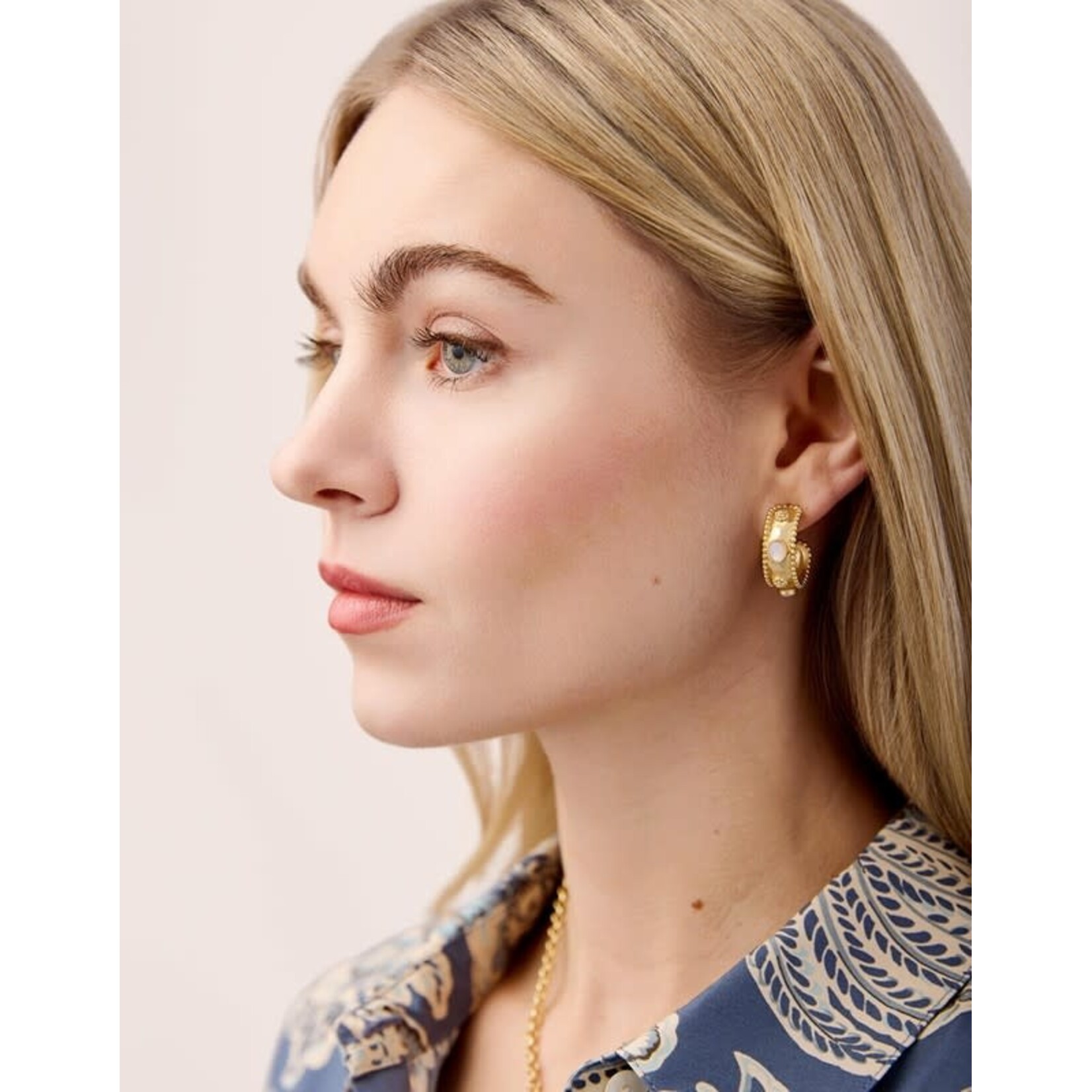 Spartina Mercer House Hoop Earrings Mother-Of-Pearl