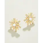 Spartina Starry Night Stud Earrings Crystal Gold