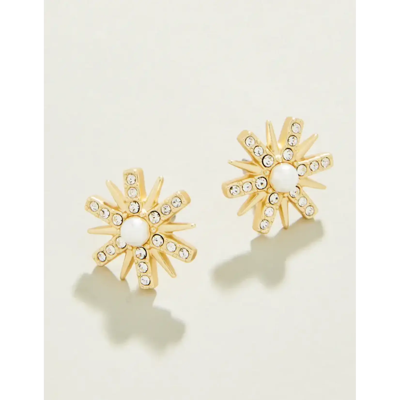 Spartina Starry Night Stud Earrings Crystal Gold