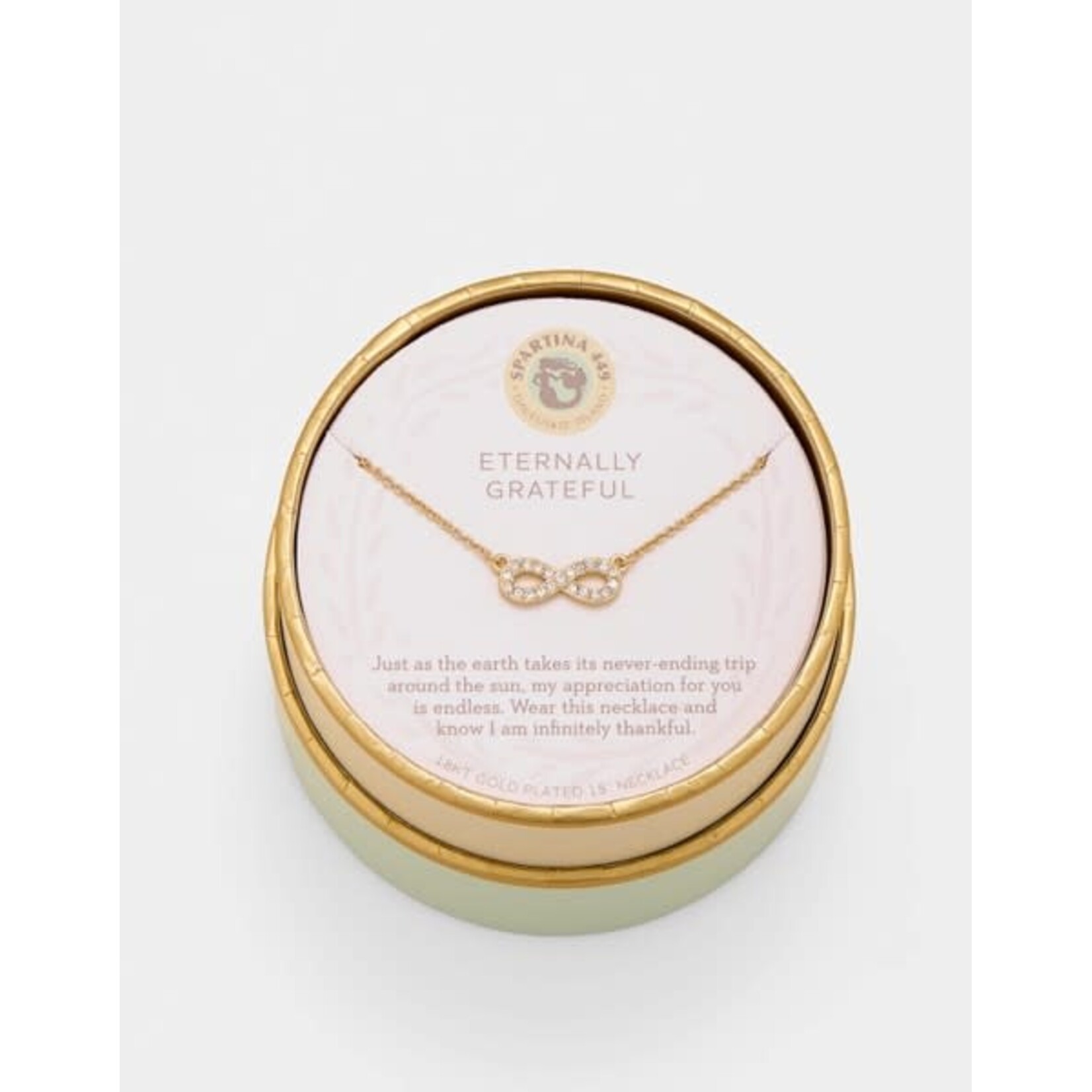 Spartina SLV Necklace 18" Eternally Grateful/Infinity Gold