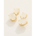Spartina Naiad Dewdrop Stud Earrings White
